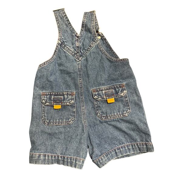 Vintage Baby Denim Overalls 12M Golfing Dino Pals Embroidered Dinosaurs - Picture 6 of 9